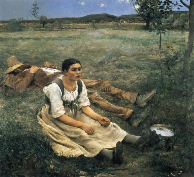 Jules Bastien-Lepage The Haymakers oil painting image